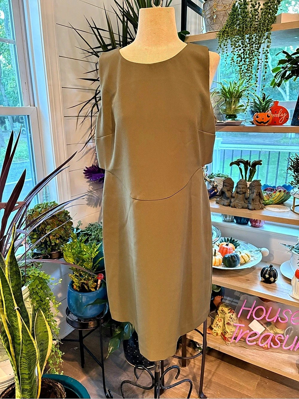 Mare by Anthropologie Mini Dress in Green Size Large Like New